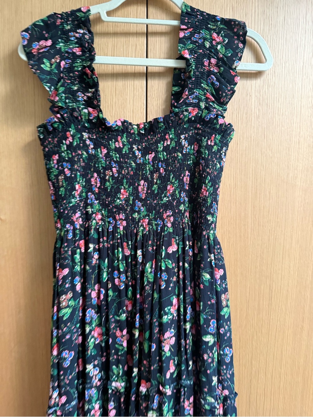 Hill House Ellie Nap Dress in black floral print, size M - Picture 10 of 12